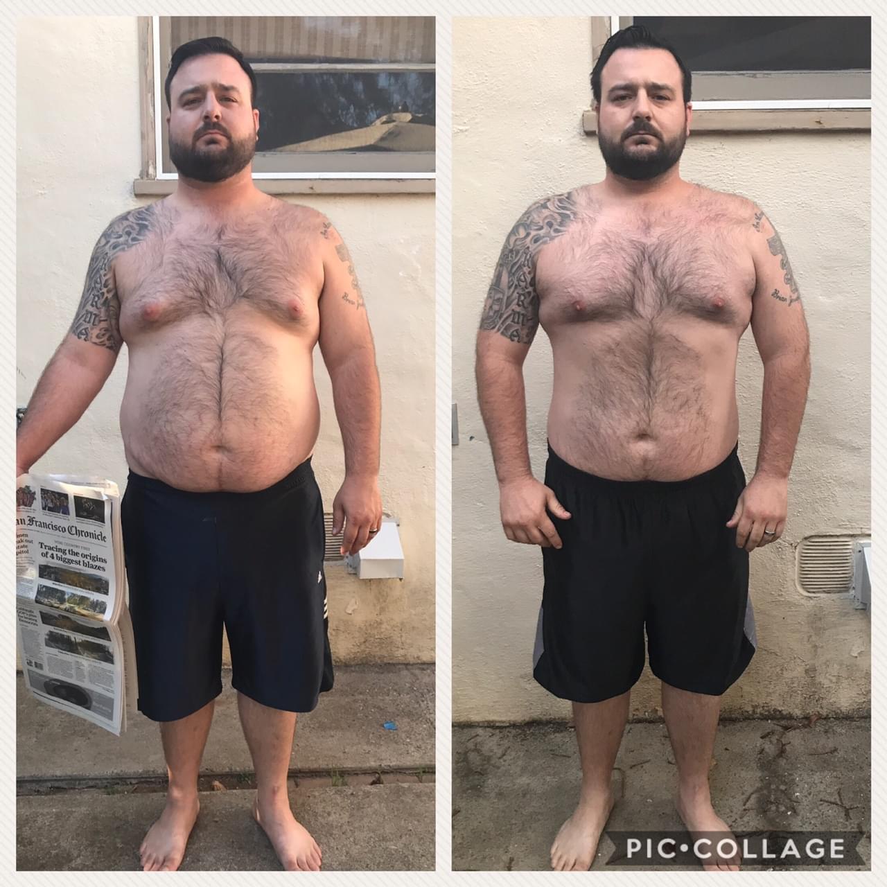 Brian's transformation with Fast Pace Personal Training, 297 lbs to 268 lbs in 30 days